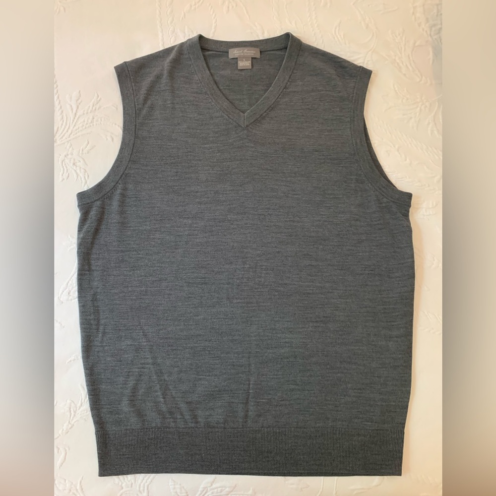 Daniel Cremieux Tropical Weight Merino Sweater Vest Large